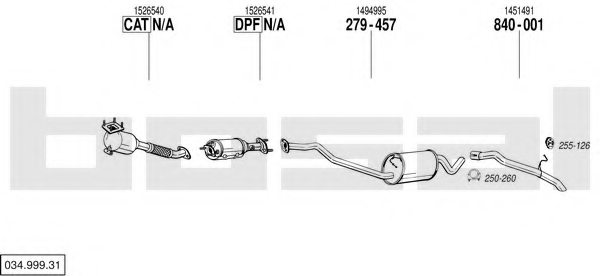 BOSAL 034.999.31 Exhaust System